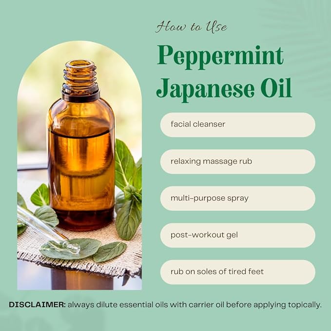 GreenHealth Peppermint Essential Oil – 2 fl oz – 100% Pure & Natural – Strong Menthol Aroma – Steam-Distilled – for Diffusers, Cleaning, DIY, and Aromatherapy Greenals