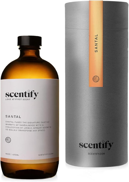 Scentify Santal Aroma Oil Refill Scent for Oil Diffusers - Iris, Amber, Sandalwood, Cedar Scents - Luxurious Relaxing Aromatherapy Diffuser Fragrance 470ml, 16 oz - Bloomnest