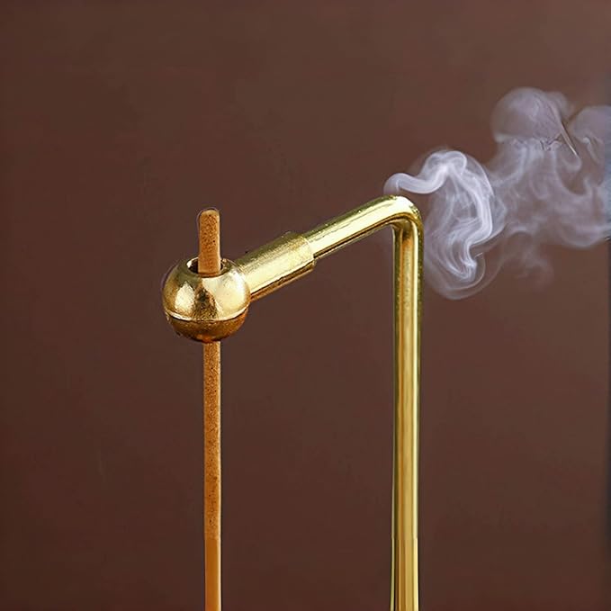 Incense Holder for Sticks with Ash Catcher - Wind Proof Hanging Design, 6x20cm Glass Tube & Spill-Proof Wood Base for 0-2.5mm Sticks, Meditation Yoga Decor (8.5x8.5cm Base) - Bloomnest