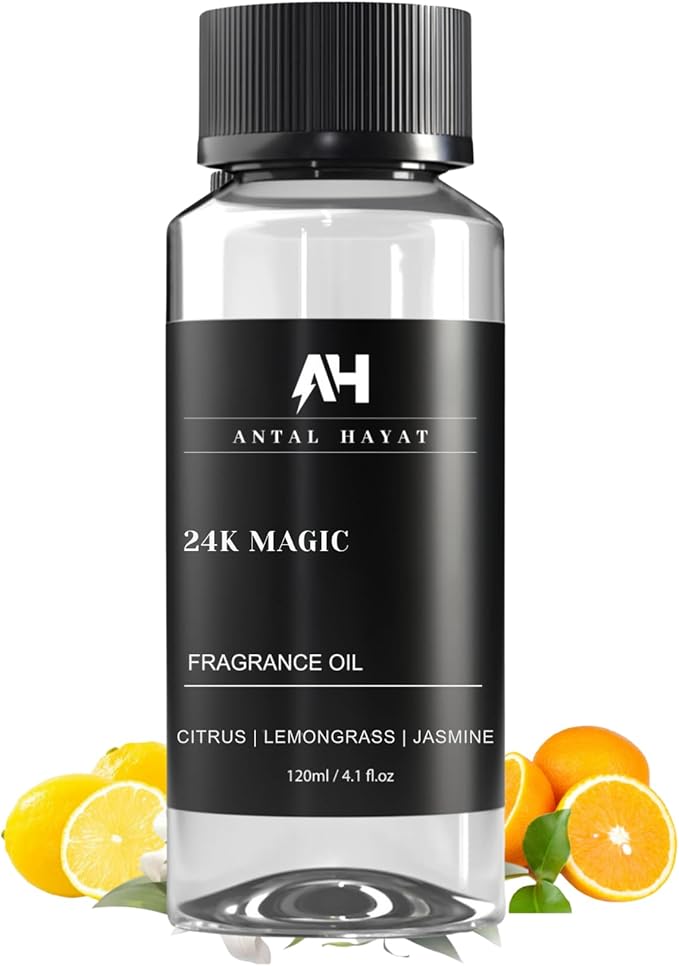 24K Magic Diffuser Oil 120mL – Hotel Scented Essential Oil for Diffuser – Inspired by W Hotels – Luxury Aromatherapy Oil Blend – Bergamot, Jasmine, Lemongrass, Musk - Bloomnest