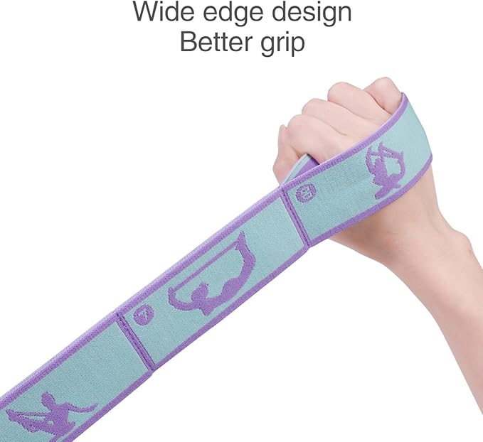 Adjustable Stretch Strap for Kids, 8-Loop Elastic Resistance Band for Children Gymnastics, Ballet Dance, Yoga, Stuff，Pilates & Flexibility Training, Home Exercise Equipment for Girls - Bloomnest