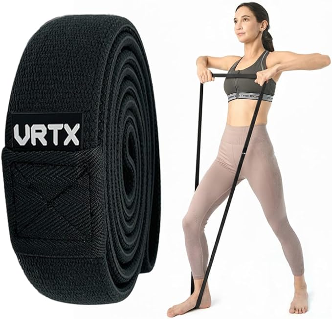 VRTX Fabric Resistance Bands for Men & Women | Long Exercise Band for Workout, Stretch, Yoga, Full Body Training | Soft Mesh Cloth, Non-Slip, High Durability Straps – Single Pack - Bloomnest