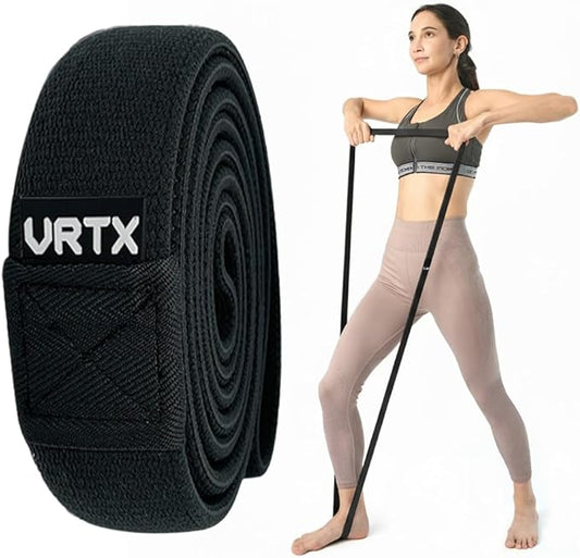 VRTX Fabric Resistance Bands for Men & Women | Long Exercise Band for Workout, Stretch, Yoga, Full Body Training | Soft Mesh Cloth, Non-Slip, High Durability Straps – Single Pack - Bloomnest