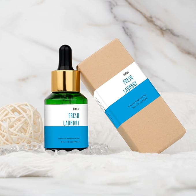 Fresh Laundry Fragrance Oil, MitFlor Single Scented Oil, Large Size Premium Grade Fragrance Oil for Soap & Candle Making, Aromatherapy Diffuser Oil, Refreshing Lemony Scent for Home Fragrance, 30 ml - Bloomnest