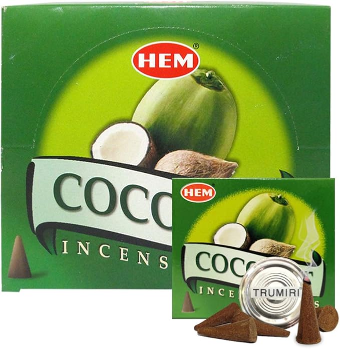 Coconut Incense Cones And Cone Incense Burner Bundle Insence Insense Hem Incense TRUMIRI