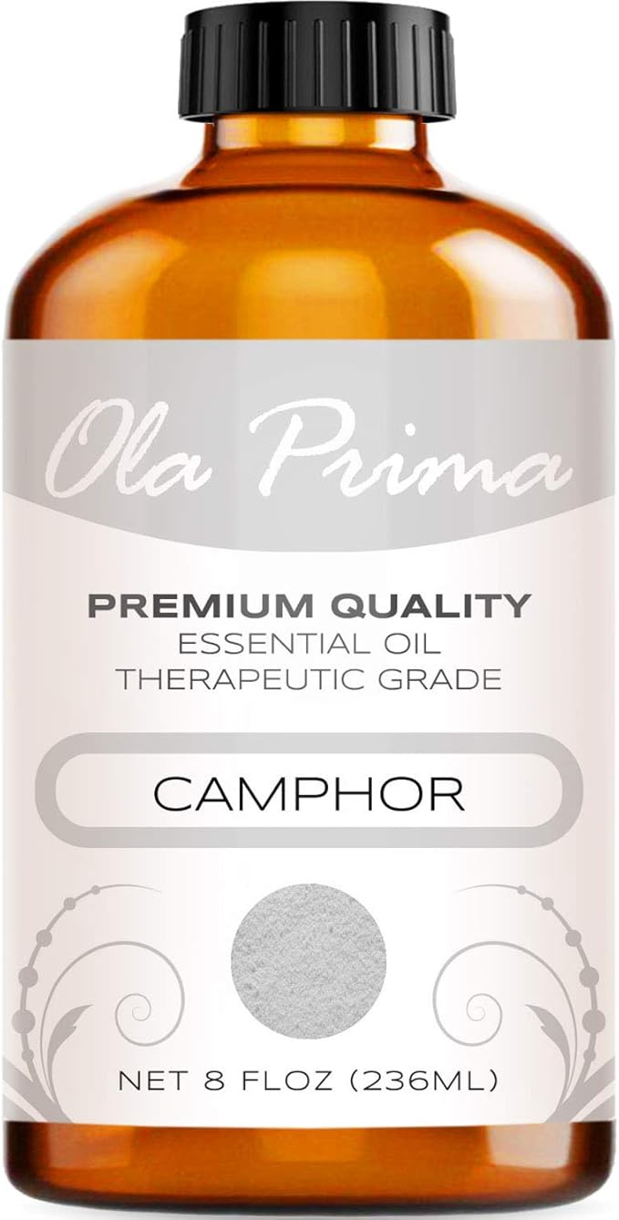 Ola Prima Camphor Essential Oil – Bulk Aromatherapy Oil (8 Fluid Ounces) - Bloomnest