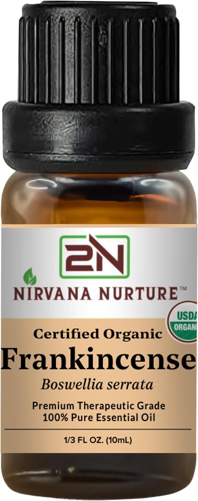 Frankincense Essential Oil, USDA Certified Organic, 100% Pure Undiluted, Aromatherapy Oil for Diffuser, Hair & Skin Care NirvanaNurture
