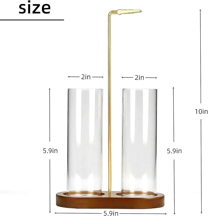 Glass Incense Holder,2 in 1 Incense Sticks Burner Holder with Storage,Hang Upside Down Incense Holder for Sticks with Glass Ash Catcher for Meditation Yoga Spa Room Decor (Brown) - Bloomnest