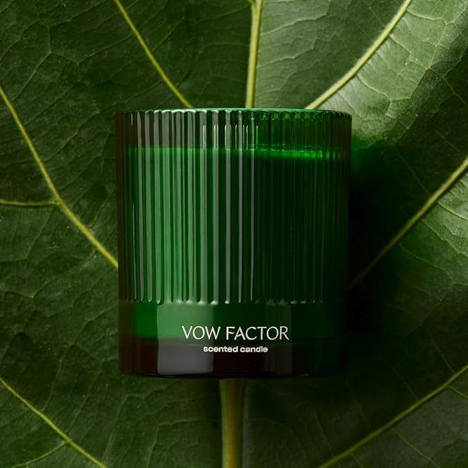 Vow Factor Luxury Scented Candle by Snif, Floral and Citrus Scent, 50+ Hours, 100% Cotton Fiber Wicks, Soy Wax Blend, Non-Toxic, Vegan, 8.5 oz - Bloomnest