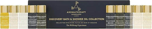 Aromatherapy Associates Essential Oil Blends – Luxury Shower and Body Oils for Dry Skin, Daily Aromatherapy Care for Men & Women, 10-Pack (0.10 fl oz Each) in Decorative Gift Box - Bloomnest