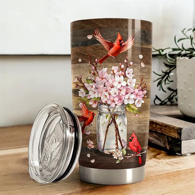 Cardinal Tumbler 20oz Stainless Steel Insulated Travel Mug Cup for Women Girls Gifts for Birthday Christmas - Bloomnest