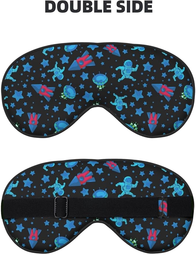 Sleep Eye Mask Astronaut in Outer Space Sleep Mask for Women Men Comfortable Eye Mask with Adjustable Strap Soft Eye Cover Blindfold for Travel Yoga Nap Shift Work - Bloomnest