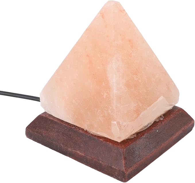 Keenso Himalayan Salt Lamp USB RGB 7 Colors Changing Hand Carved Pyramid Lamp for Home Night Light, USB Himalayan Salt for Bedroom Office Living Room - Bloomnest