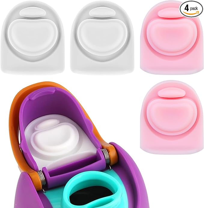 4pcs Replacement Stopper Seal Compatible with Owala FreeSip 24oz 32oz,Water Bottle Lid Insert Cap Silicone Seal Parts for Owala 16/19/24/32/40oz Spout Gasket Mouth piece Accessories F8 Frokolla