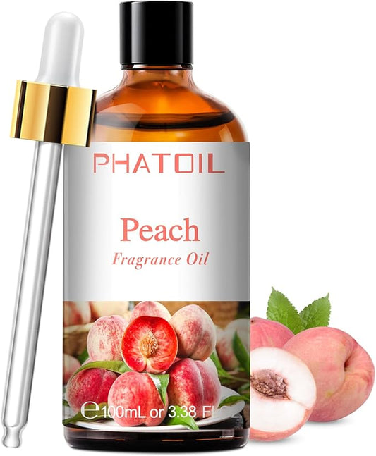PHATOIL 3.38FL.OZ Peach Fragrance Oils for Aromatherapy, Essential Oils for Diffusers for Home, Perfect for Diffuser, Yoga, Skin Care, DIY Candle and Soap Making - 100ml - Bloomnest