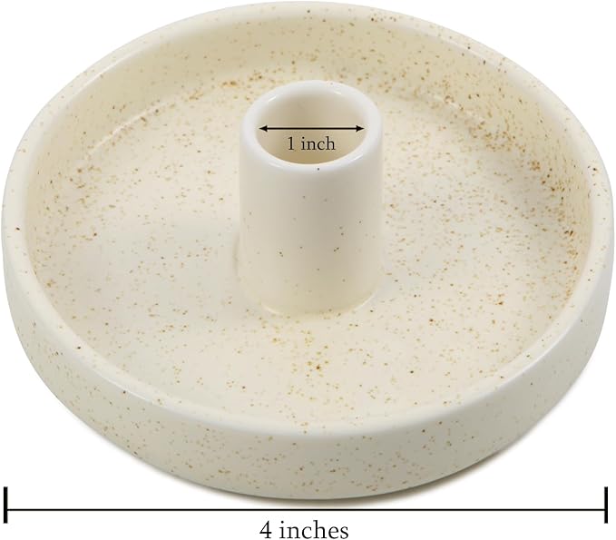 Palo Santo Holder, Ceramic Incense Burner for Palo Santo Wood or Scented Incense Stick, Beige Lestino