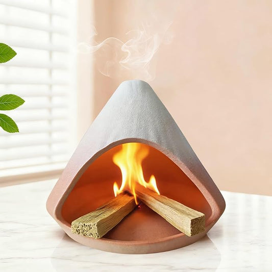 Palo Santo Holder Burner, Modern Incense Burner for Sage, Palo Santo Sticks and Cones Burning, Meditation and Energy Cleansing Aromatic Home Decor,Meditation Gifts（Matte Pink） Bloomnest