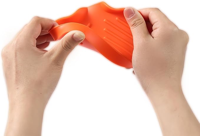 Silicone Bathroom Soap Dishes with Drain Spout-Bathroom and Kitchen Sink Organizer,Sponge Holder,Dish Soap Tray,Perfect for Dispenser,Scrubber,Bottle,Cup on Sink or Counter-Orange 4.9"×3.2" - Bloomnest