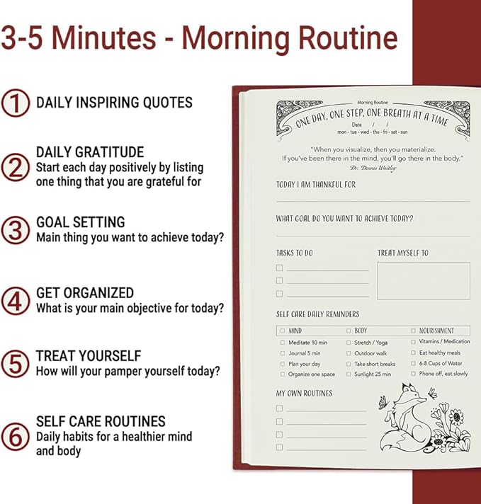 Gratitude Journal for Women with Guided Daily Prompts, Goal Setting & Habit Tracker—90-Day Mindfulness & Self-Care Journal with Relaxing Coloring Pages for Mood, Mindset & Sobriety Support (Hardcover)