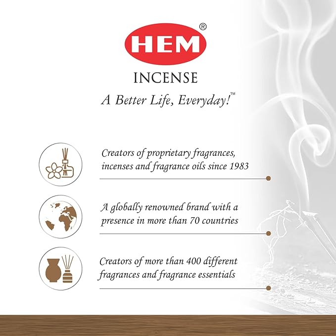 Hem Palo Santo Masala Incense Sticks | Natural Fragrance of Sandalwood for Positivity | Smudge Healing Incense for Stress Relief & Cleansing | Gift Set - Pack of 12 (15 GMS Each) HEM
