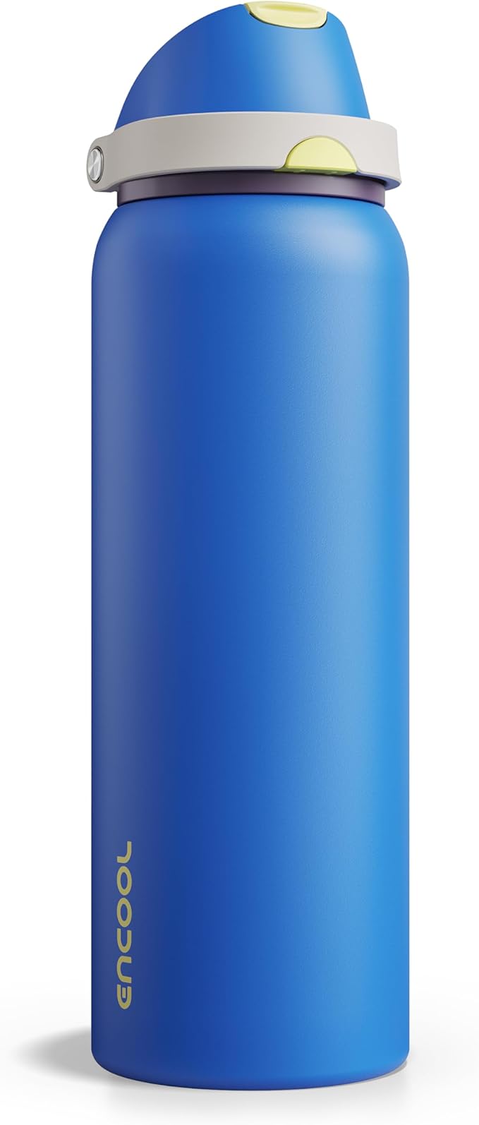 Insulated Water Bottle with Straw - Encool Stainless Steel Water Bottle with Push Button Lid, Leak-Proof & BPA-Free, Keeps Cold for 24 Hours for Sports, Travel, Gym (40 oz, Sapphire) ENCOOL