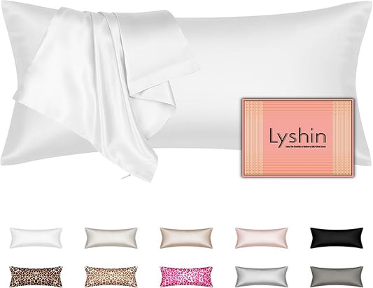Silk Body Pillow Cover with Zipper, Mulberry Silk Pillow Cases Body Size Ultra Smooth and Soft Breathable Cooling Silk Satin Body Pillowcase for Hair and Skin (20x54 Inches, 1 Pack) - Bloomnest
