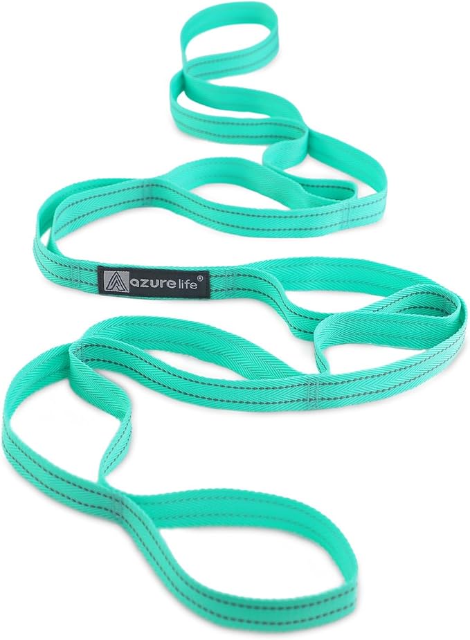 Premium Durable Stretch Straps with Loops, Stretching Strap for Physical Therapy, Multi-Loop Yoga Strap Fitness Exercise Strap for Yoga, Pilates, Dance, Flexibility&Exercise - Bloomnest