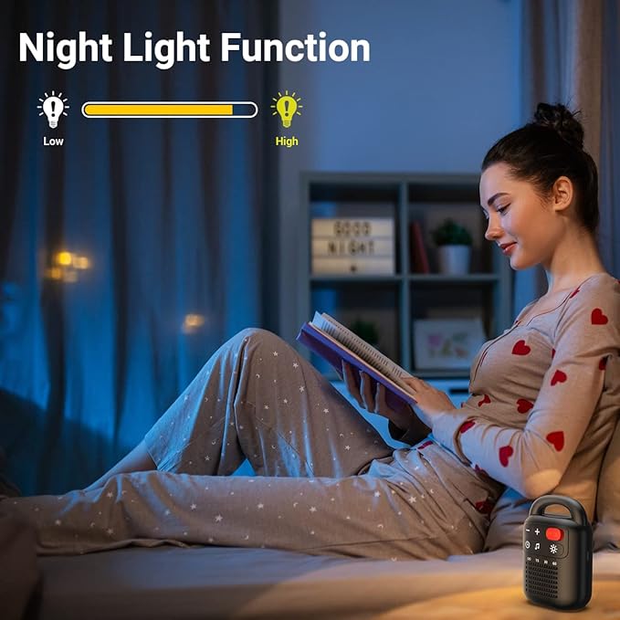 Soother Sleep Sound Machine Night Light White Noise Machine with 30 Soothing Sounds for Baby Kids Adults Brown Noise Machine with Timer & Continuous Play for Home Travel Office - Bloomnest