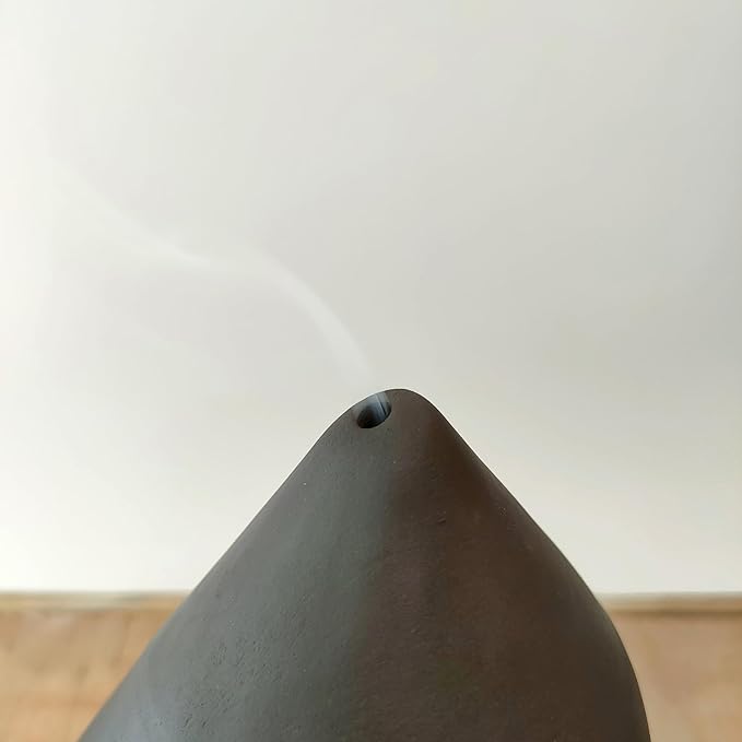 Set of 2 Ceramic Incense Burner Palo Santo Holder for Burning Sage Sticks Burning Bowl for Women Meditation Spiritual Decor(Brownness)