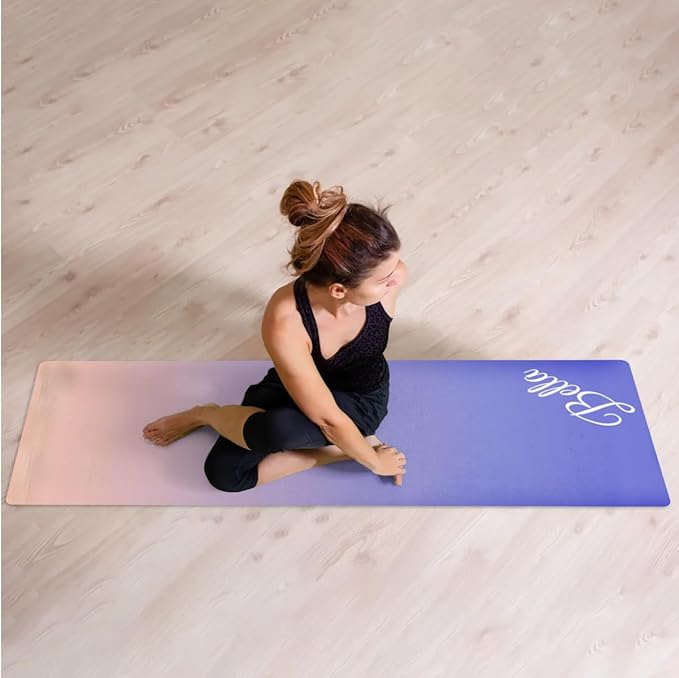 Custom Name Yoga Mat,Personalized Travel Yoga Exercise Mat,Non Slip,Perfect for Kids & Adults,Gradient Color E Series - Bloomnest