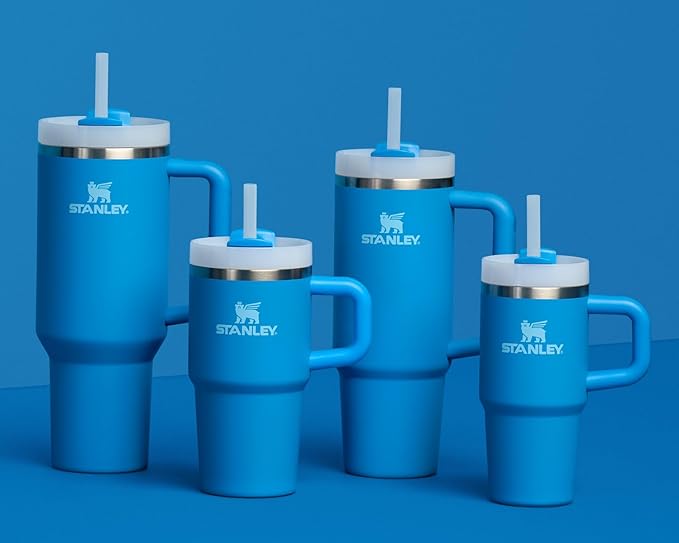 STANLEY Quencher H2.0 Tumbler with Handle and Straw 40 oz | Flowstate 3-Position Lid | Cup Holder Compatible for Travel | Insulated Stainless Steel Cup | BPA-Free | Azure - Bloomnest