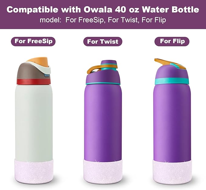 Silicone Boot for Owala Water Bottle 24 oz 32 oz 40 oz, Anti-Slip Protective Sleeve for FreeSip/Twist/Flip Stainless Steel Water Bottles Accessories BEONSKY