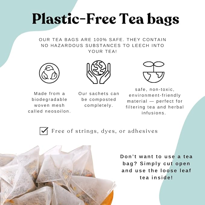 AutoimmuniTea –- AIP Energy Tea Blend, for Energy Boost, Cognitive Function, with Organic Green Tea, Lemongrass, and Spearmint - 15 Tea Bags (30 Cups) - Bloomnest