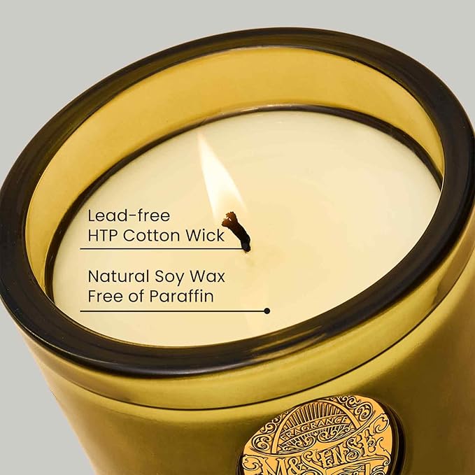 M&SENSE Natural Soy Candle | Forest Cabin & Green | 9.2 oz, 50H Burn Time | Luxury Scented Candle for Relaxation, Gifting, Home Décor | Ideal for Bedroom, Office, Party Ambiance - Bloomnest