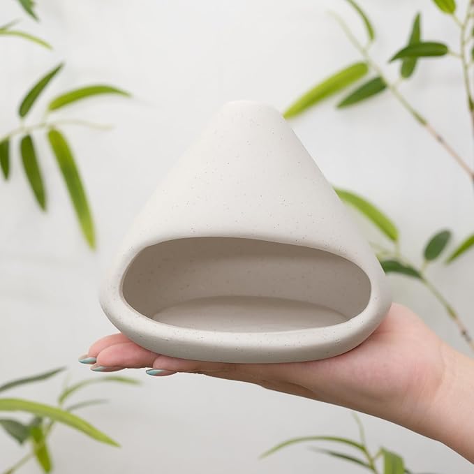 Palo Santo Burner- Mini Zongzi ceramics chiminea for sage/sticks/sone, ceramics Incense Holder with ash catcher, aromatic meditation gifts for women anxiety relief, ceramic copalera home decor MOUGIGI