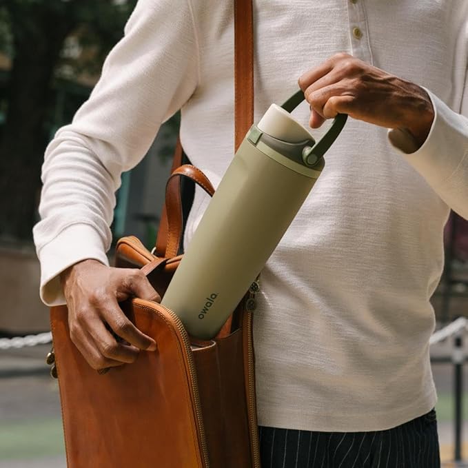 Owala FreeSip Sway Insulated Stainless Steel Water Bottle with Two-Way Spout, Built-In Straw and Bucket Handle, Made for Travel, School, and Sports, 40oz, BPA Free, Leak Proof, Off Road Owala