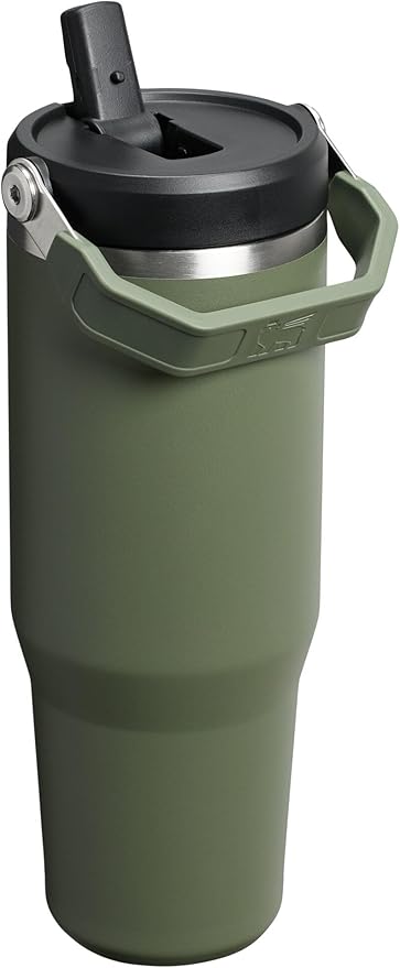 STANLEY IceFlow 2.0 Flip Straw Tumbler with Handle 30 oz | Twist On Lid and Flip Up Straw | Leak Resistant Water Bottle | Insulated Stainless Steel | BPA-Free | Dried Pine - Bloomnest