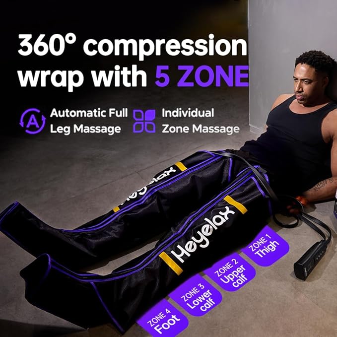 Leg Massager for Circulation and Pain Relief, Recovery Boots for Fast Therapy, Thigh Knee Calf & Foot Massager,Leg Compression Massager as Ideal Gifts for Women Men (Small) - Bloomnest