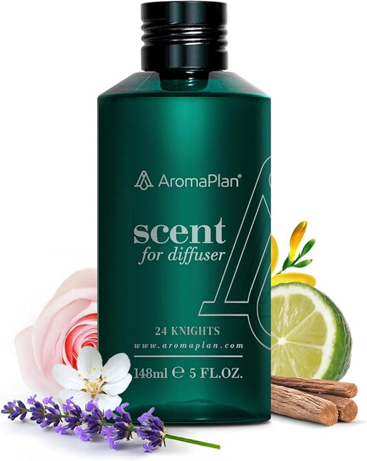 AromaPlan Hotel Scents 24 Knights 5 Fl Oz (148ml), Home Luxury Aroma & Hotel Fragrance Diffuser Oil- Hotel Diffuser Oil for Aromatherapy- USA Made, Bigger Bottle, Bolder Aroma & Longer Lasting - Bloomnest