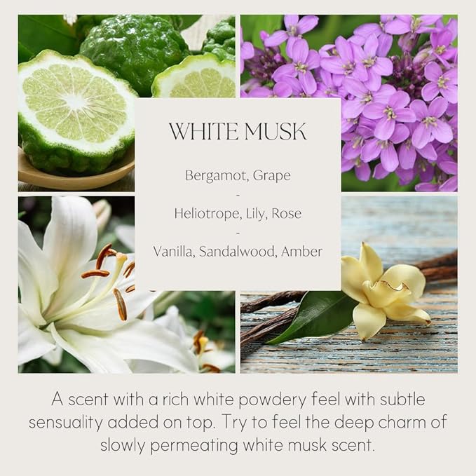 396 st. Peony Flower Reed Diffuser, White Musk, 200ml(6.7oz) / Reed Diffuser Sets, Home Fragrance, Scented Oils, Home & Bathroom Décor - Bloomnest