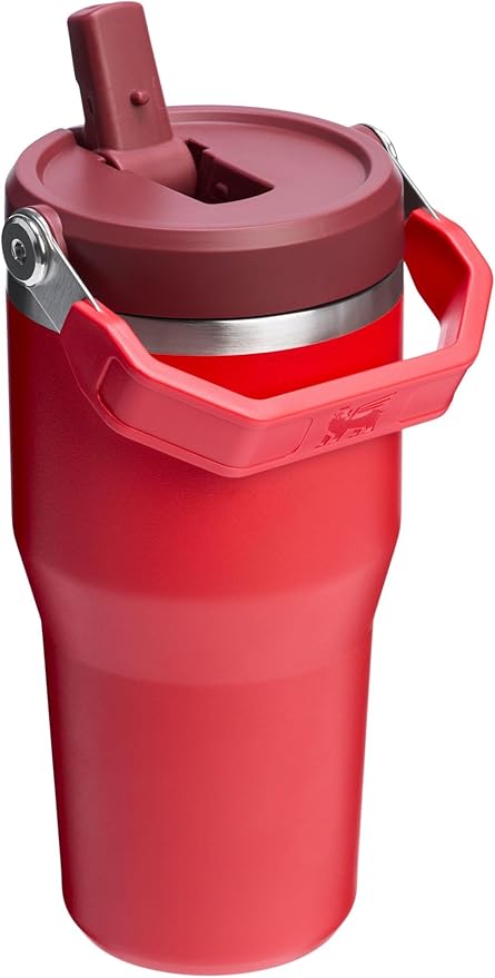 STANLEY IceFlow 2.0 Flip Straw Tumbler with Handle 20 oz | Twist On Lid and Flip Up Straw | Leak Resistant Water Bottle | Insulated Stainless Steel | BPA-Free | Chili Red - Bloomnest