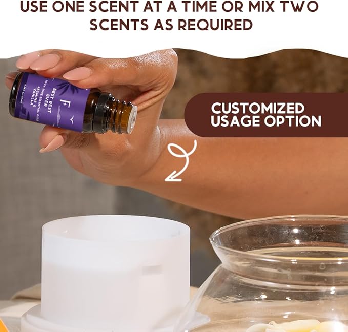 Folkulture Essential Oils for Home | Set of 5 (0.34 fl oz x 5) Vanilla Essential Oil or Lavender Diffuser Oils for Relaxation | Chamomile Essential Oil or Eucalyptus Oil Scents - Bloomnest