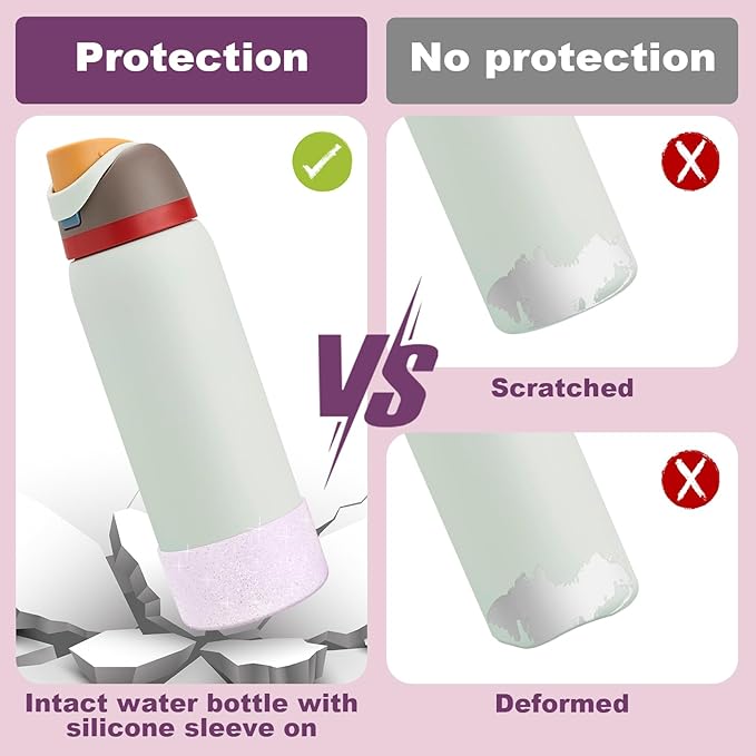 Silicone Boot for Owala Water Bottle 24 oz 32 oz 40 oz, Anti-Slip Protective Sleeve for FreeSip/Twist/Flip Stainless Steel Water Bottles Accessories BEONSKY