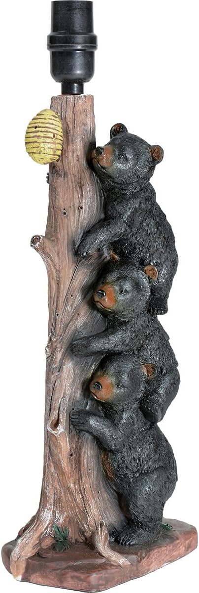 BLACK FOREST DECOR Three Black Bears Table Lamp - Bloomnest