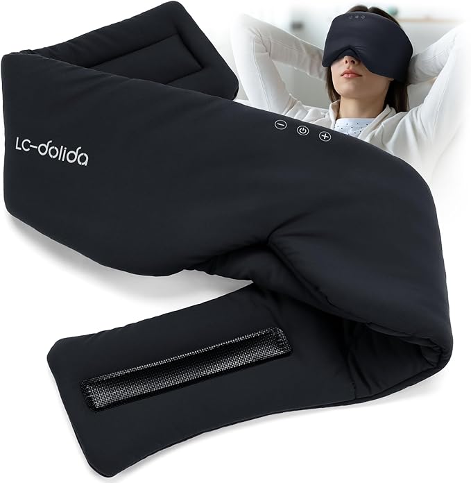 Luxury Bluetooth 5.4 Sleep Mask for Adults - Ice Fiber Cooling & HD Sound, 100% Light Blocking Adjustable Eye Cover for Travel & Side Sleepers - Soft Sleep Headphones with 10H Playtime - Bloomnest