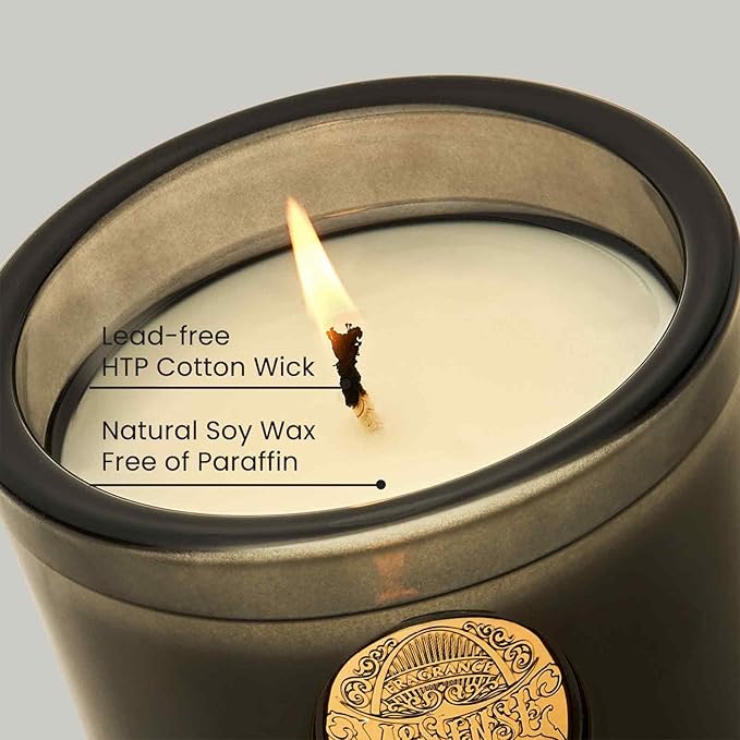M&SENSE Natural Soy Candle | Oud Wood & Black | 9.2 oz, 50H Burn Time | Luxury Scented Candle for Relaxation, Gifting, Home Décor | Ideal for Bedroom, Office, Party Ambiance - Bloomnest