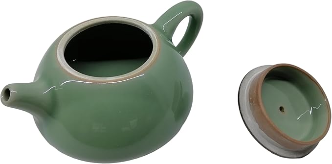 Handmade Celadon Teapot 120ml, Traditional Gongfu Tea Pot with Gift Box, Ceramic Stovetop Safe Teapot for Oolong & Pu-erh Tea - Bloomnest