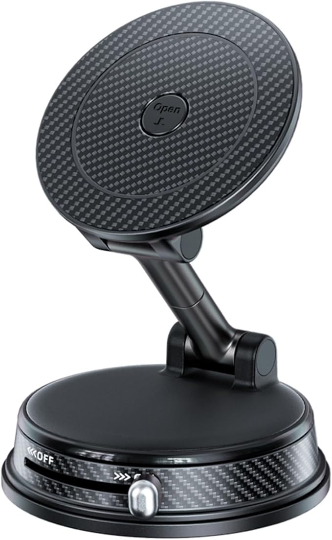 MagSafe Car Mount with Aroma Diffuser, 2-in-1 Magnetic Phone Holder for Car Dashboard, Strong Suction, 360° View, Compatible with iPhone 17/16/15/14/13/12 & All Phones (Black) - Bloomnest