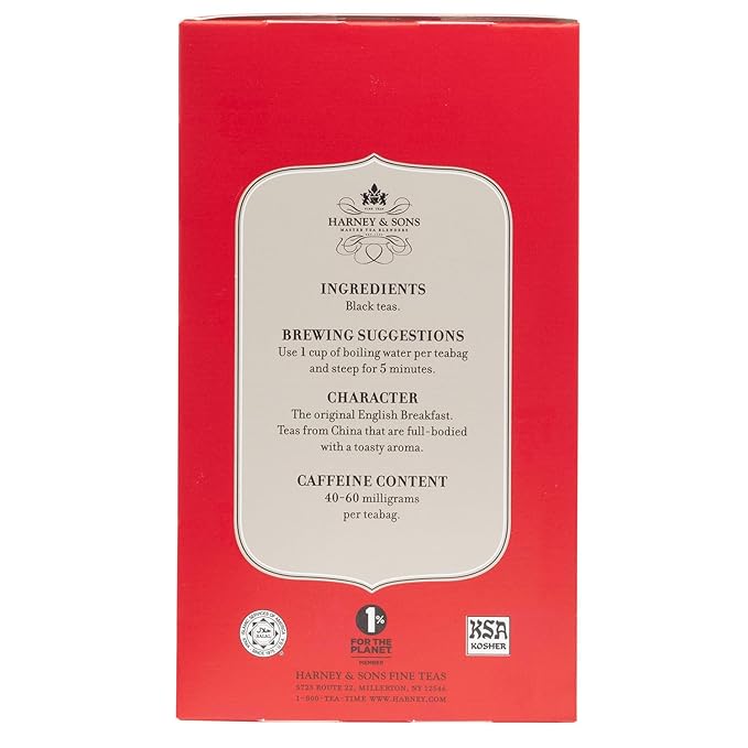 Harney & Sons Black Tea, Tea Bags, English Breakfast, 20 Count - Bloomnest