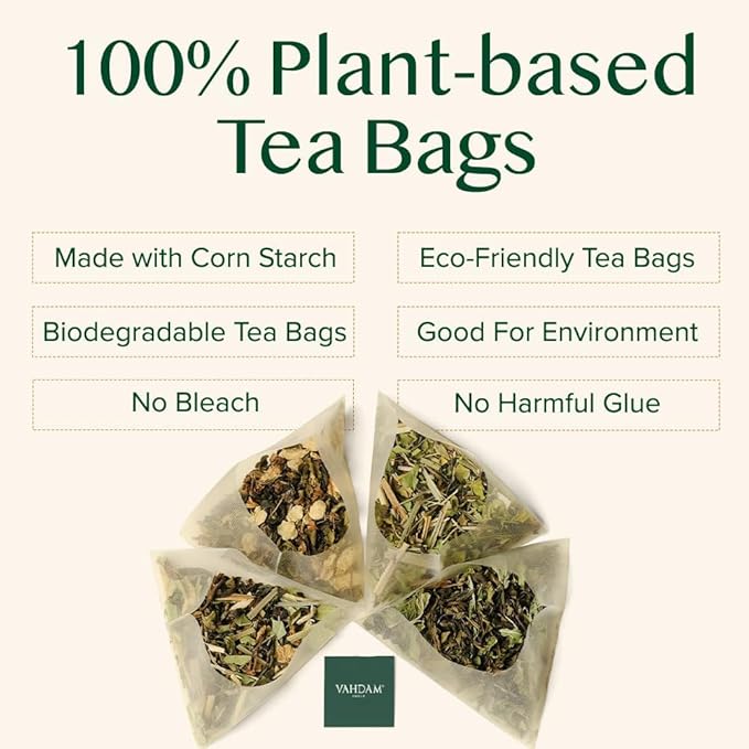 VAHDAM, Assorted Tea Sampler (15 Different Variety in Individually Wrapped Pyramid Tea Bags) Long Leaf Premium Teas I Teas Gift Set I Ideas for Tea Lovers | Gifts for Women & Men - Bloomnest